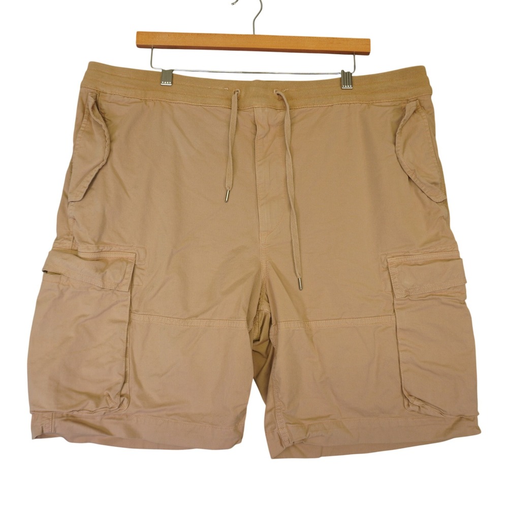 Polo Ralph Lauren Cargo Shorts Mens XXL Tan Khaki Elastic Waist Utility Cotton
